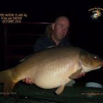 1 Carpe miroir 15,400kg Prise par Dieter Oct 2014