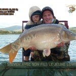 4 Carpe miroir 13,800 kg Prise par Steven avec son Fils Lowie Oct 2014